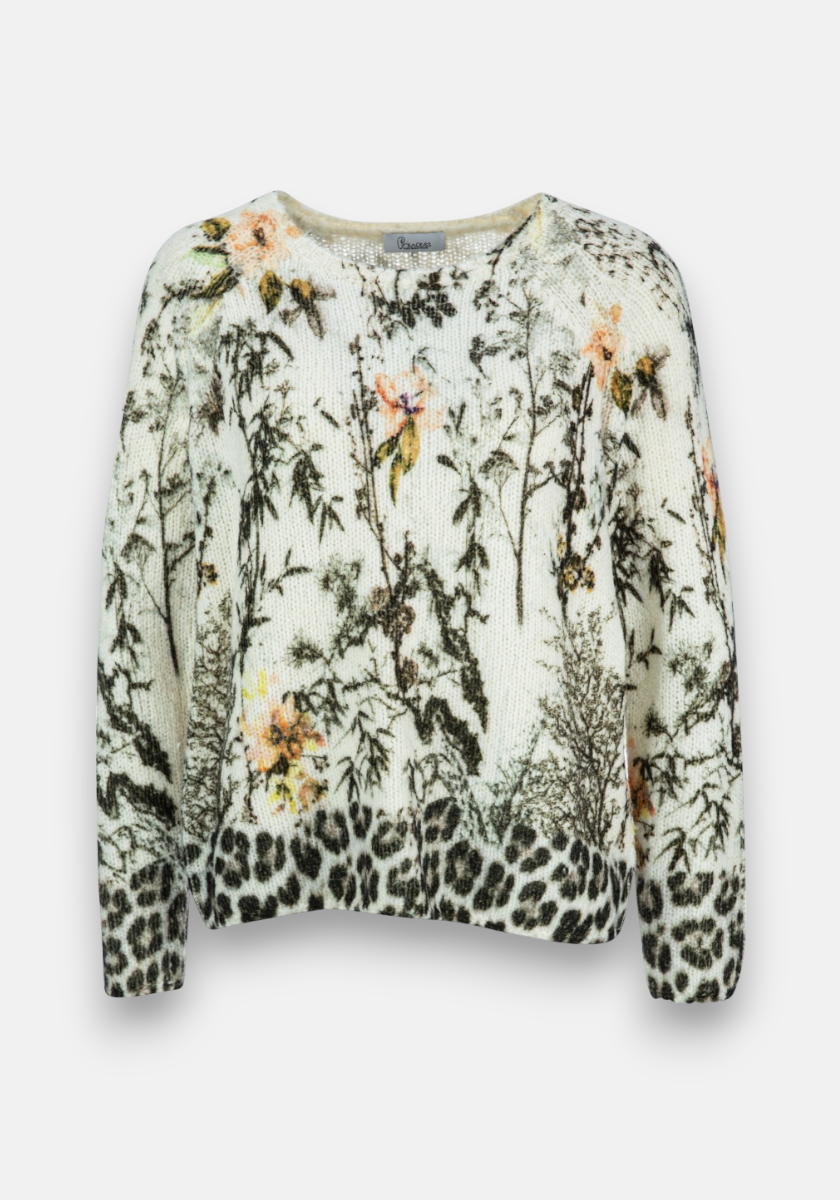 Princess goes Hollywood STRICKPULLOVER MIT LEO-BLUMEN-PRINT