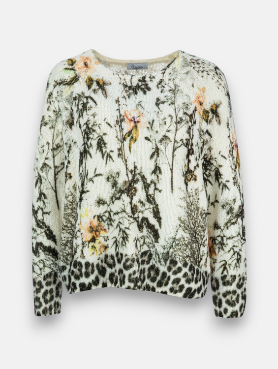 Princess goes Hollywood STRICKPULLOVER MIT LEO-BLUMEN-PRINT