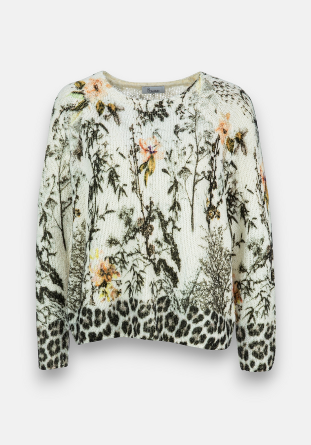 Princess goes Hollywood STRICKPULLOVER MIT LEO-BLUMEN-PRINT