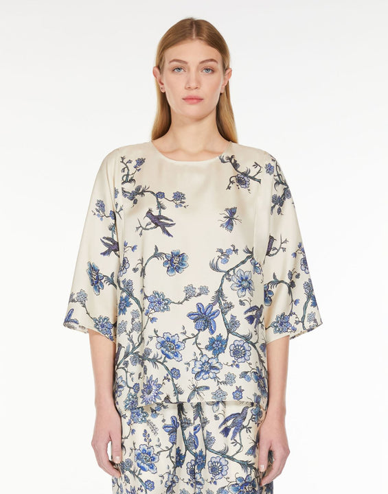 MAX MARA WEEKEND Weich fallende Bluse aus bedruckter Seide