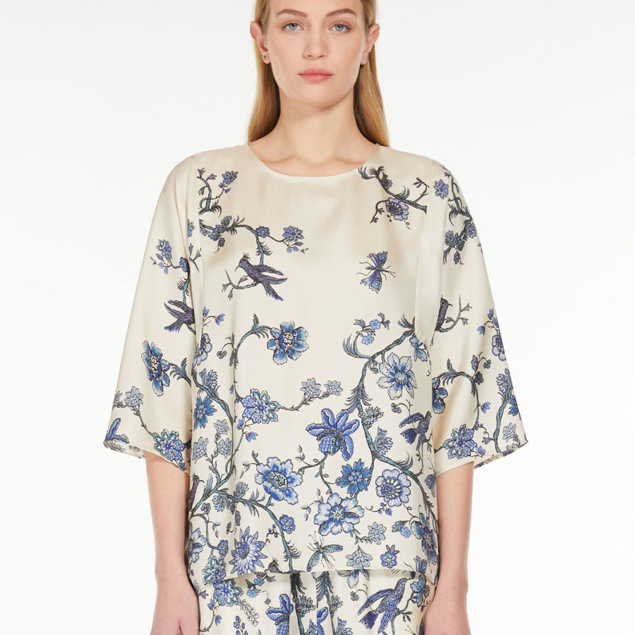 MAX MARA WEEKEND Weich fallende Bluse aus bedruckter Seide