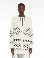 MAX MARA WEEKEND Oversize-Strickjacke aus Baumwolljacquard