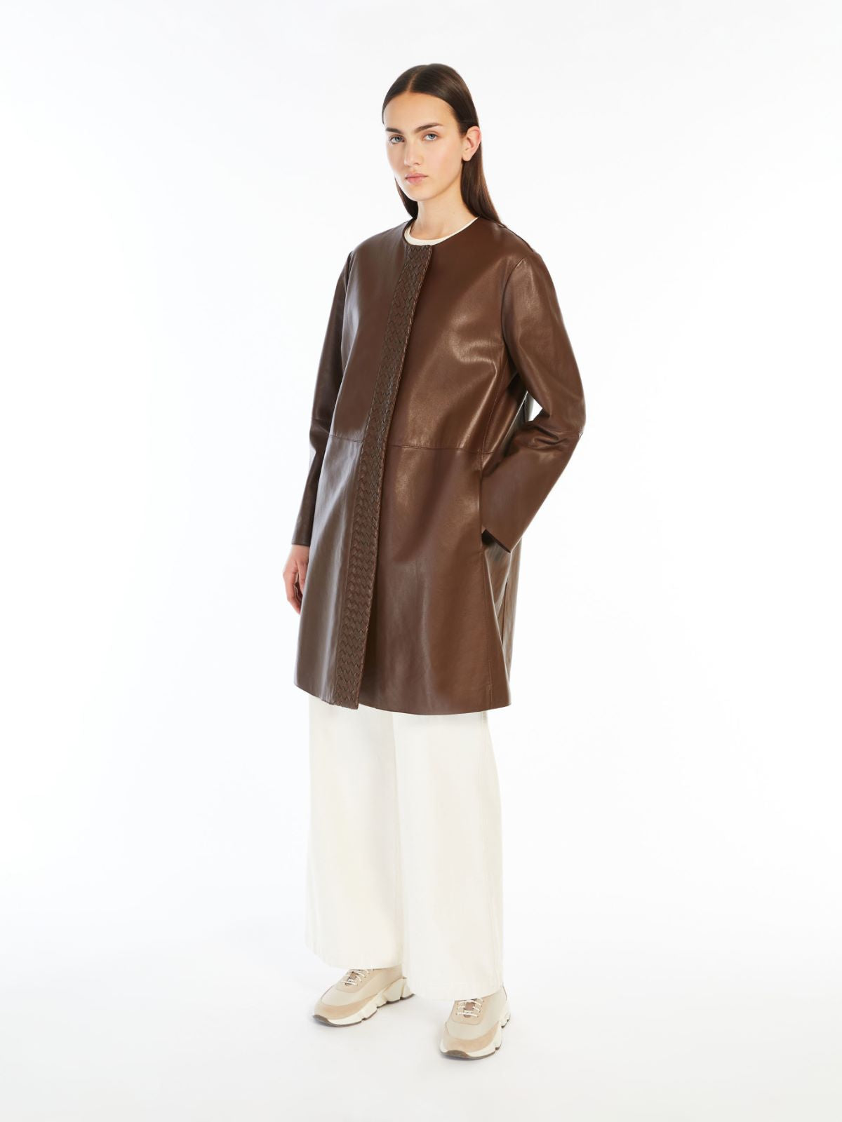 MAX MARA WEEKEND MANTEL AUS NAPPALEDER