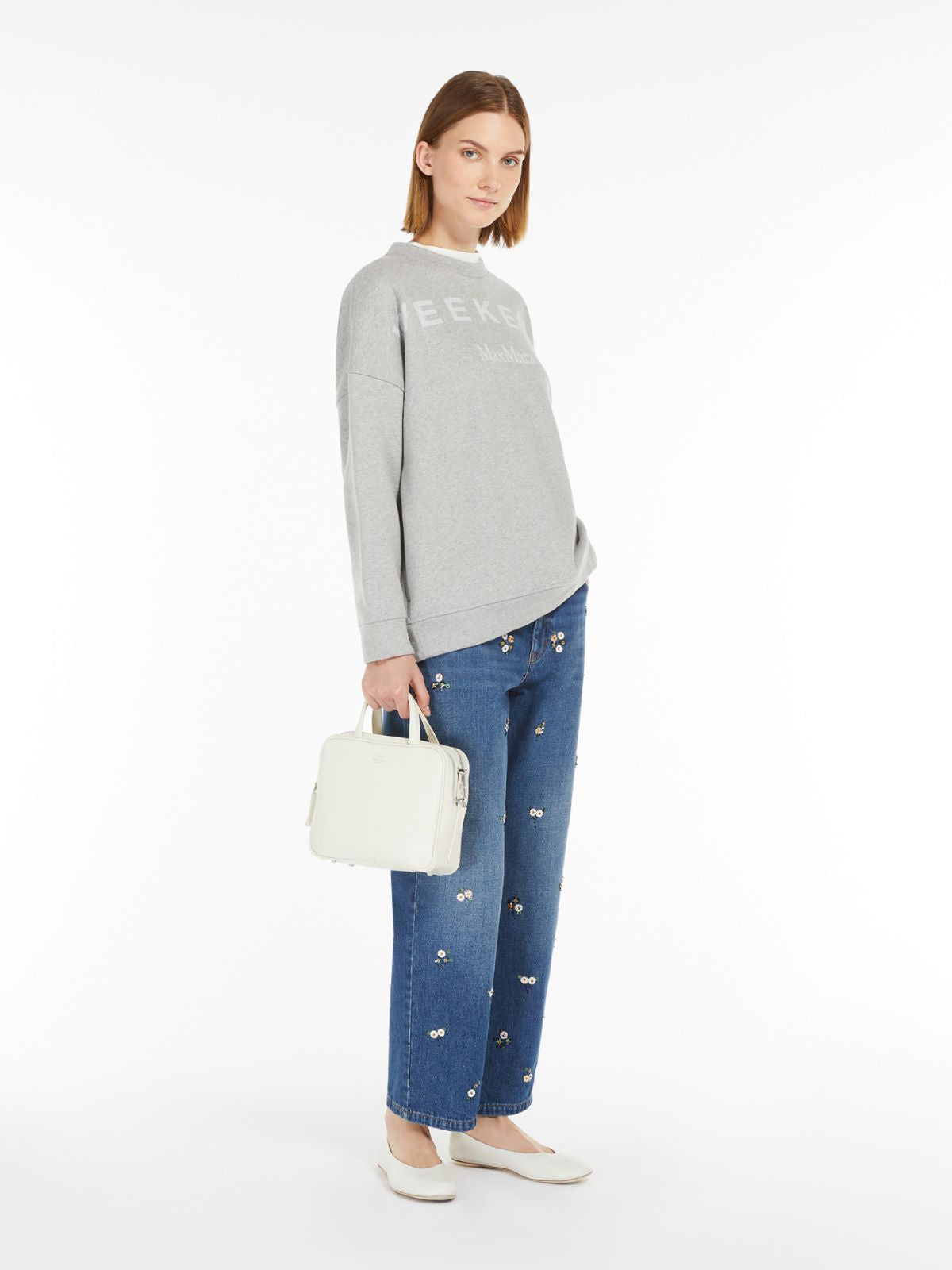 Max Mara Jeans aus Denim-Gewebe mit Pailletten