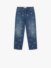 Max Mara Jeans aus Denim-Gewebe mit Pailletten